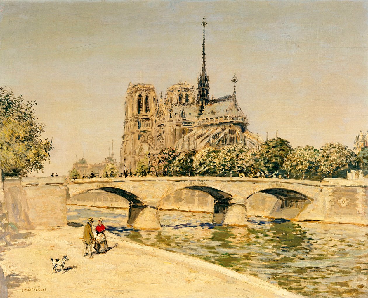 Notre-Dame et la Seine - Jean Francois Raffaelli