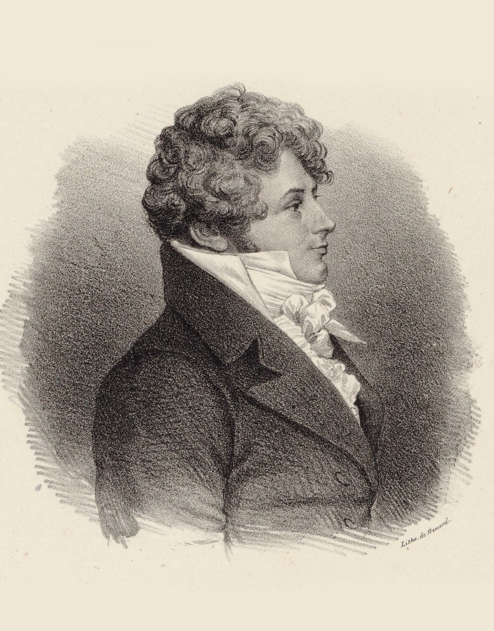 Portrait du pianiste et compositeur Daniel Steibelt 1765-1823, 1834 - Jean François Benard