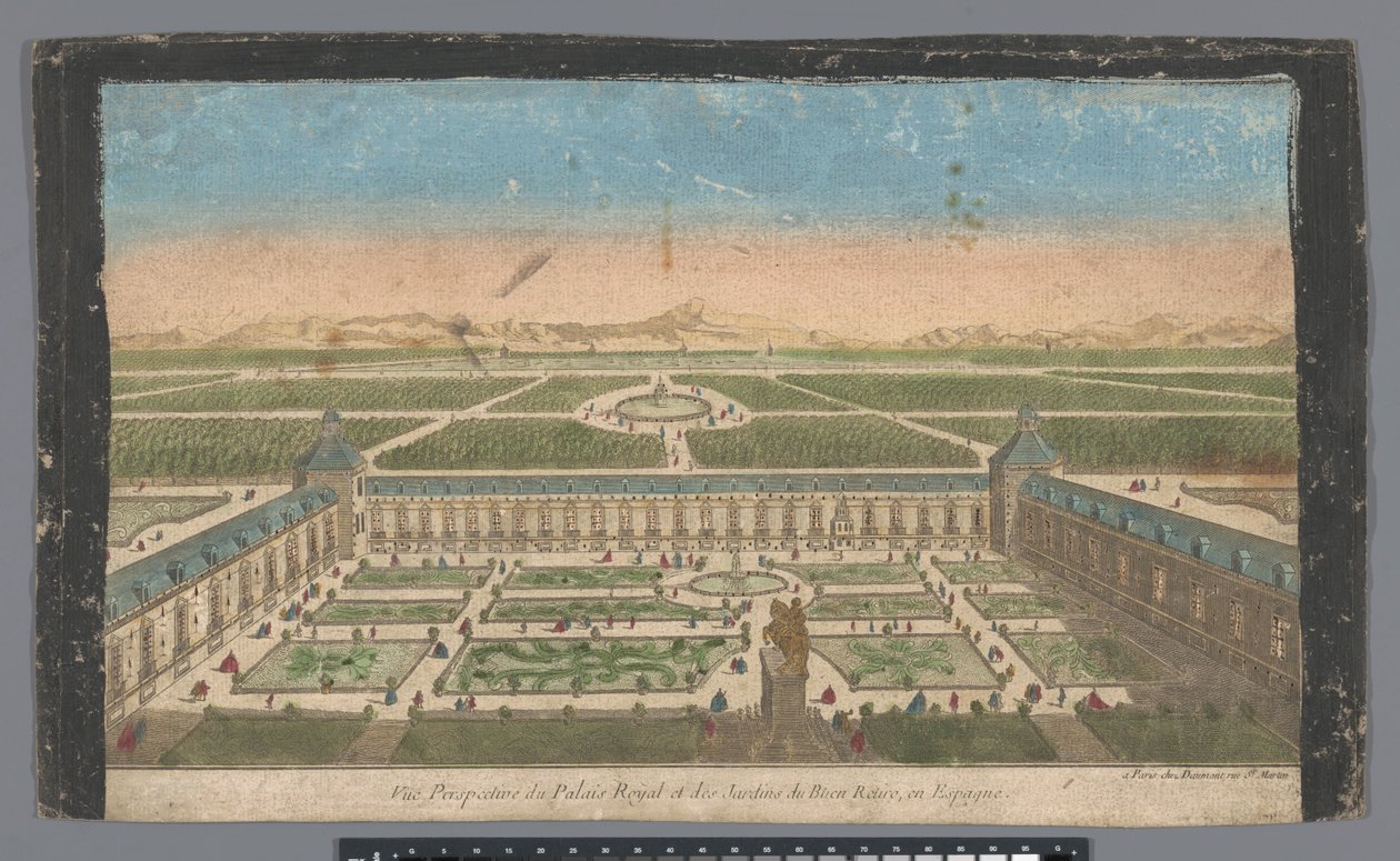 Vue du jardin et du Palacio del Buen Retiro à Madrid - Jean François Daumont