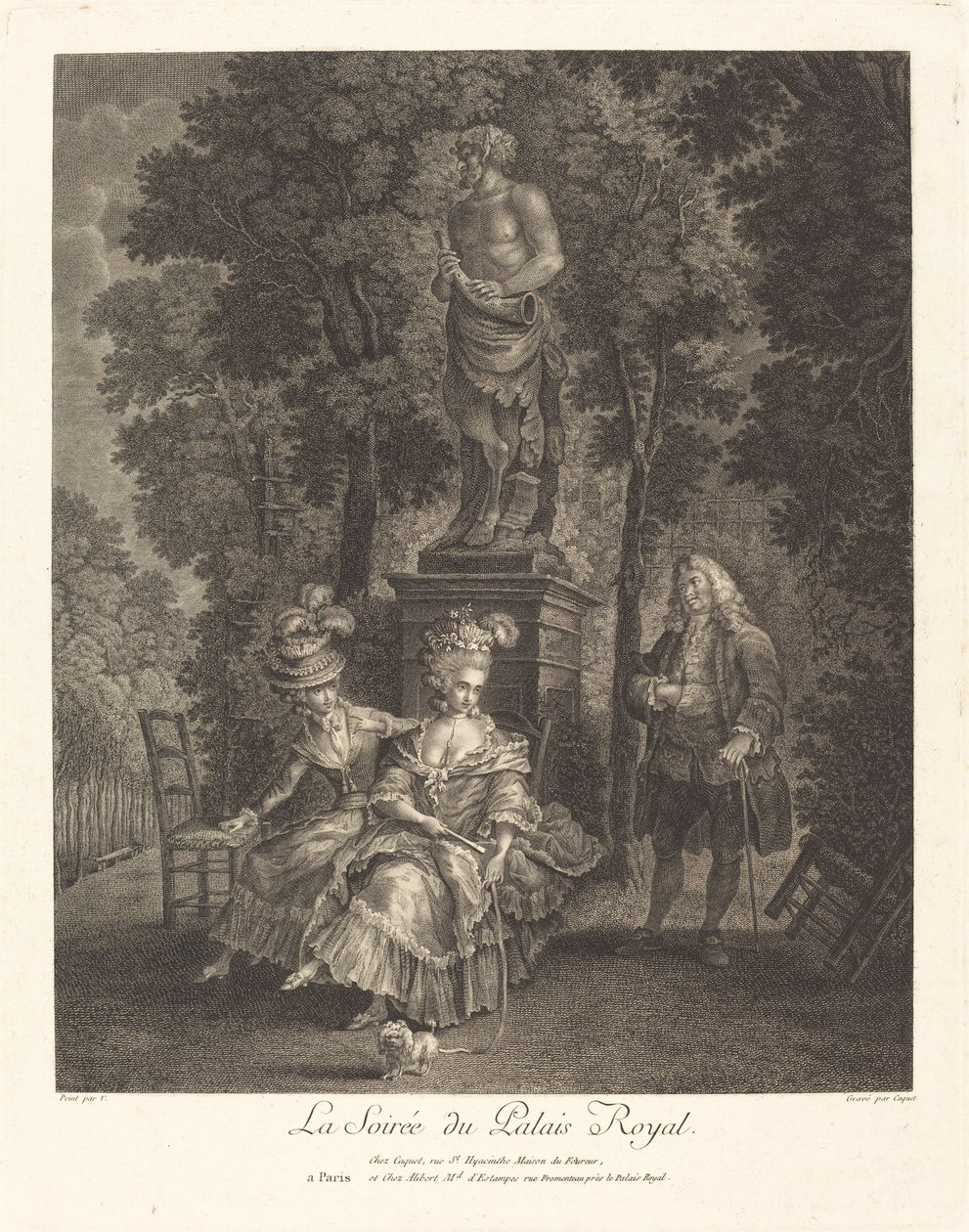 La soirée du Palais Royal - Jean Gabriel Caquet after François André Vincent