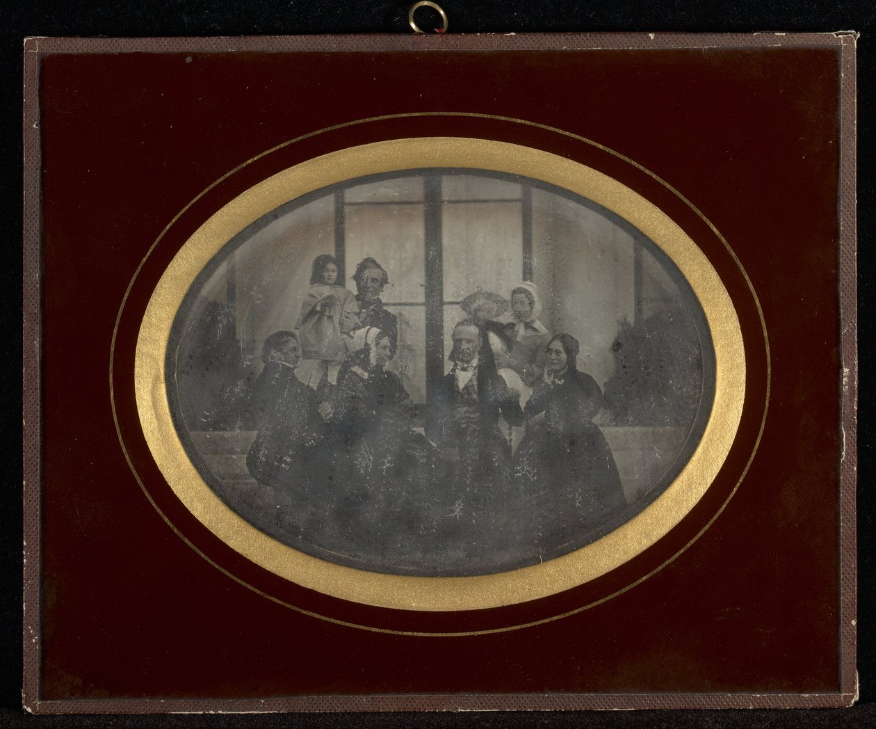 Portrait de groupe de huit membres du cercle Eynard-Lullin - Jean Gabriel Eynard
