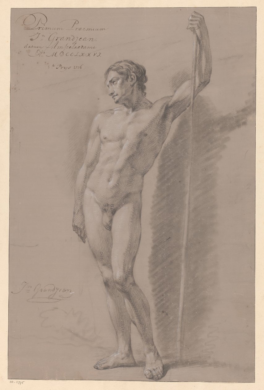 Nu masculin debout, vu de face (1er prix 1776) - Jean Grandjean
