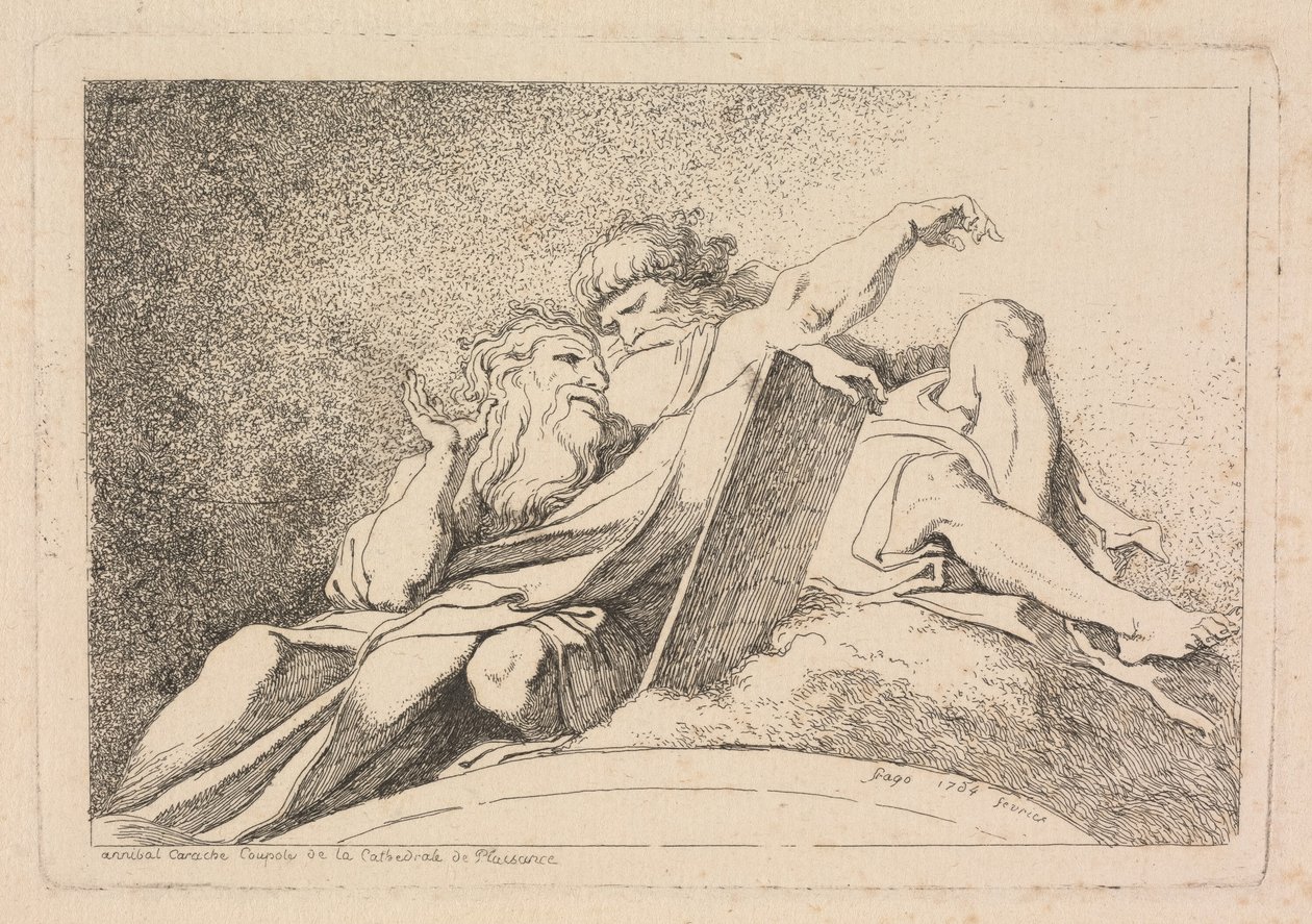Les Deux Prophètes - Jean Honoré Fragonard after Annibale Carracci