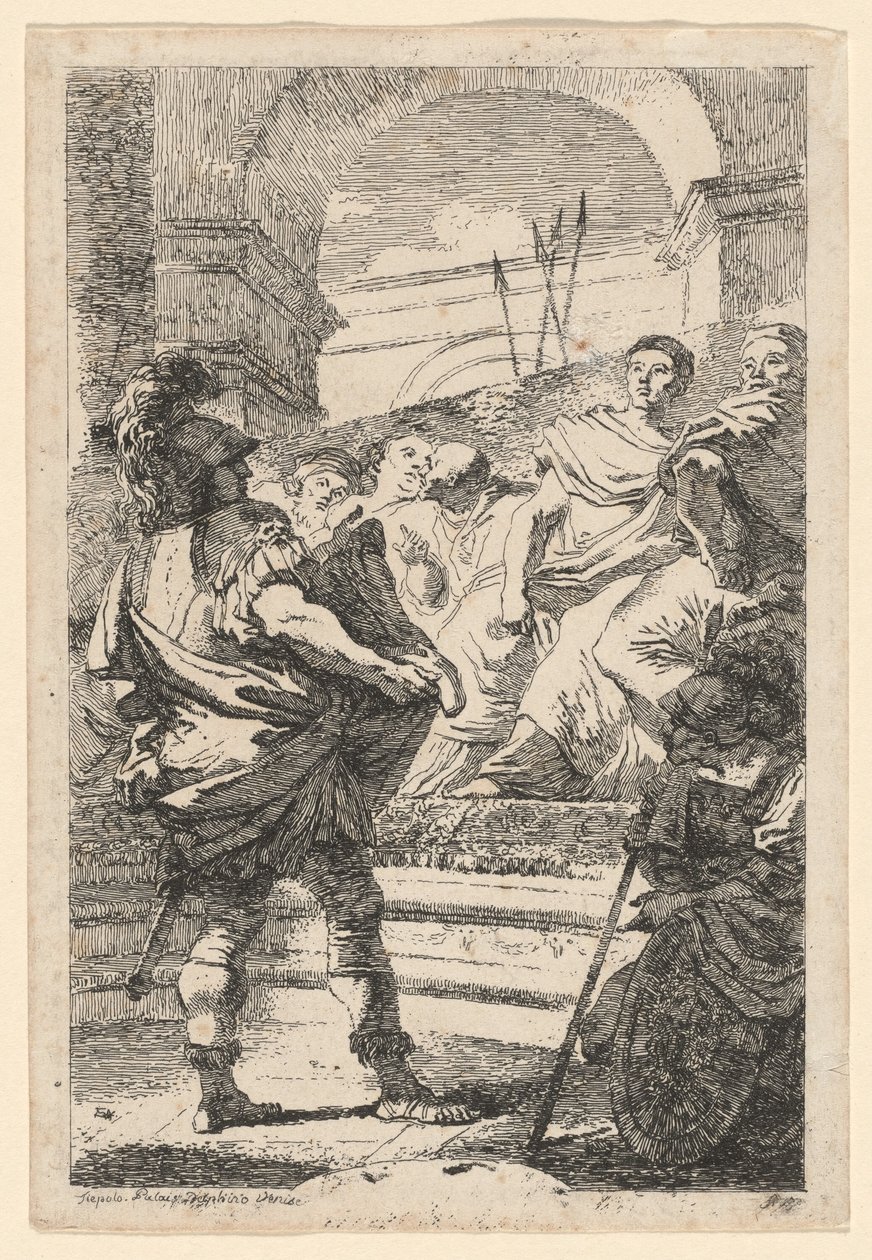 Mucius Scaevola - Jean Honoré Fragonard after Giovanni Battista Tiepolo