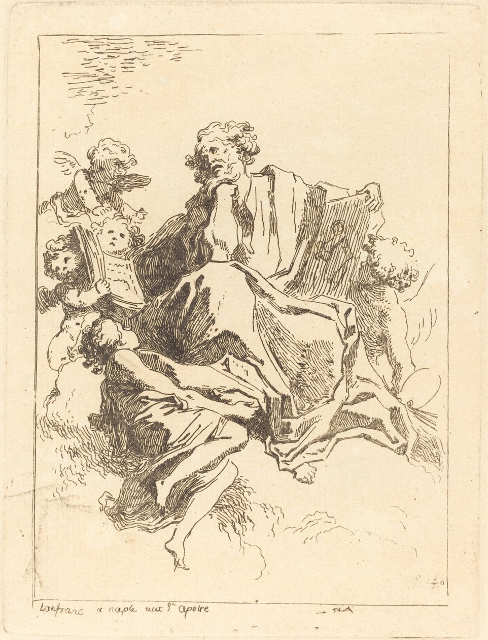 Saint Luc - Jean Honoré Fragonard after Giovanni Lanfranco