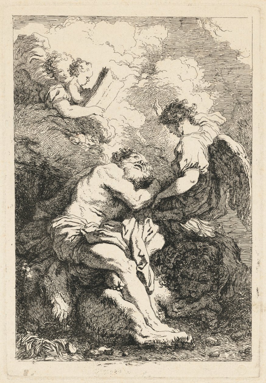 La vision de Saint Jérôme - Jean Honoré Fragonard after Johann Liss