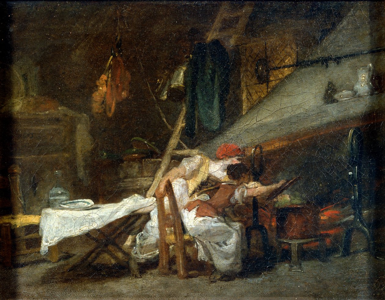 Au poêle, 18e ou début du 19e siècle - Jean Honore Fragonard