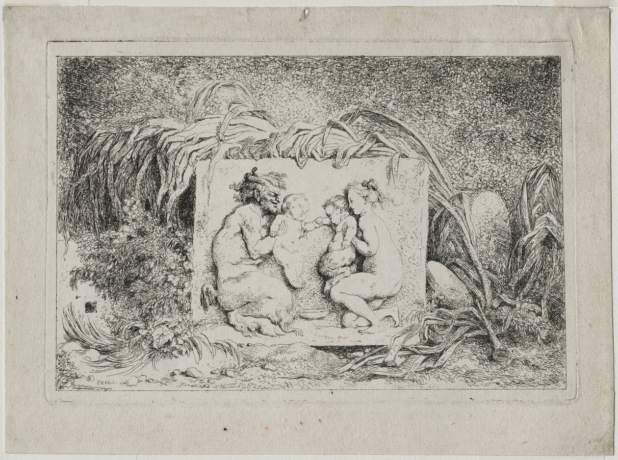 Bacchanales : La famille du satyre - Jean Honore Fragonard