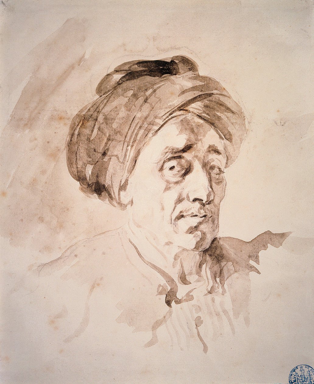 Tête avec un turban - Jean Honore Fragonard