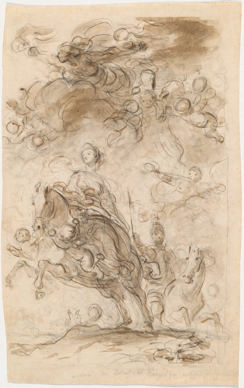 Orlando et Angélique arrivent au camp de Charlemagne - Jean Honore Fragonard