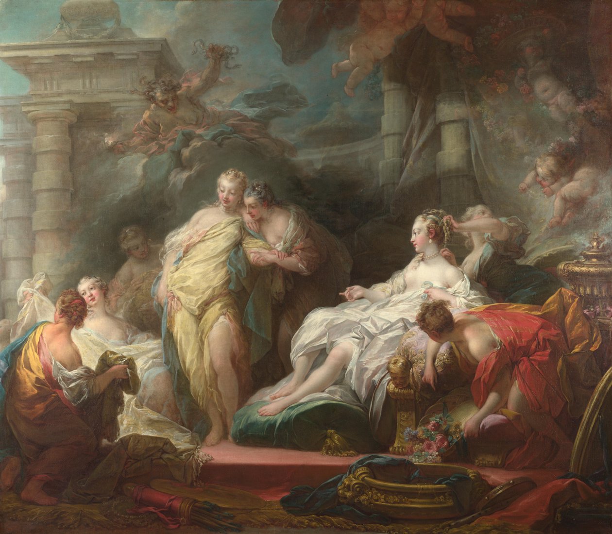 Psyché montrant à ses sœurs ses cadeaux de Cupidon, 1753 - Jean Honore Fragonard