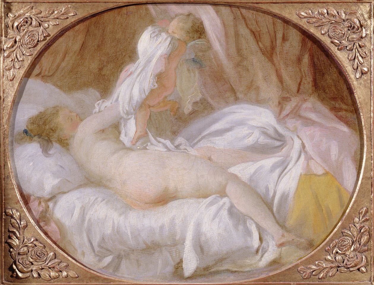 La chemise enlevée ou La dame se déshabillant, avant 1778 - Jean Honore Fragonard