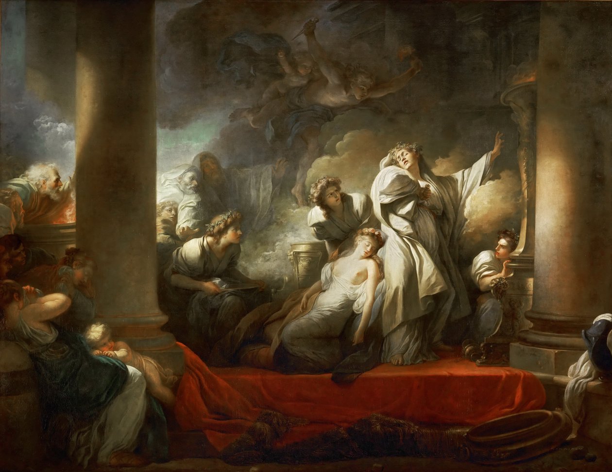 Le Grand Prêtre Coresus se sacrifiant pour sauver Callirhoé - Jean Honore Fragonard
