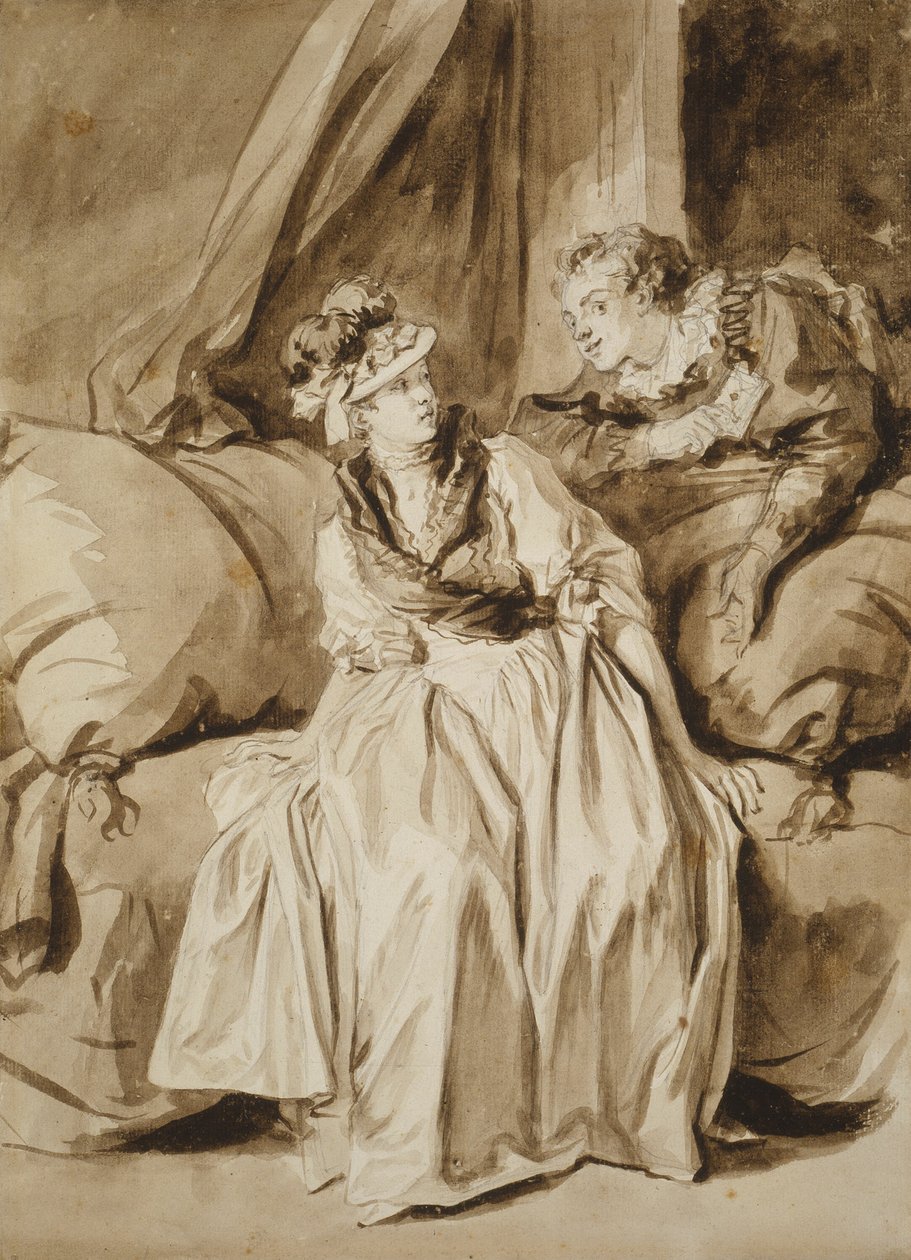 La Lettre, ou La Conversation Espagnole - Jean Honore Fragonard