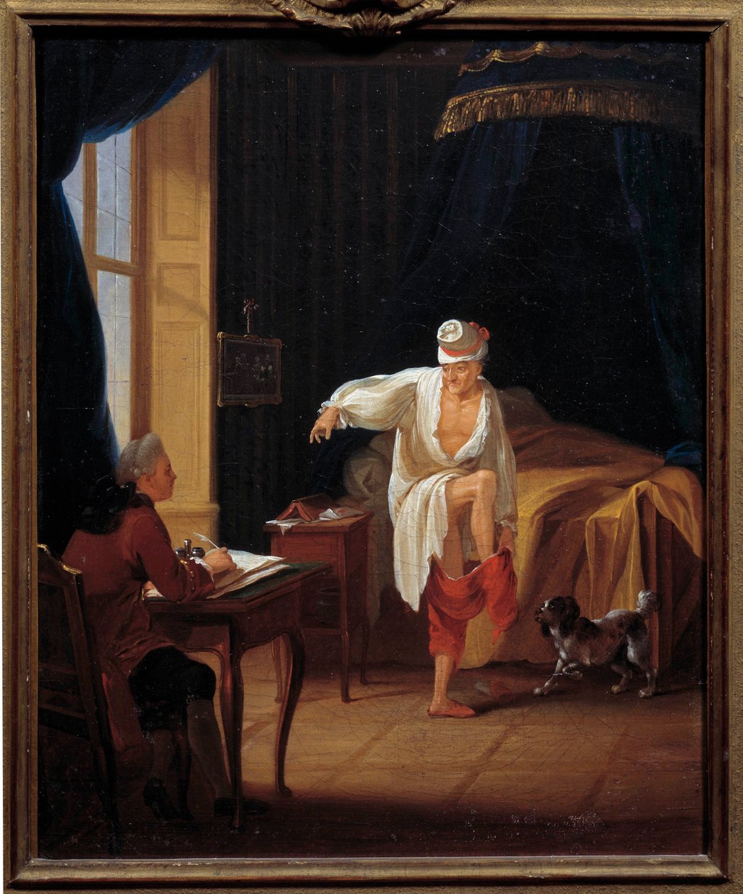 Le philosophe Voltaire dictant à son secrétaire Collini à Ferney - Jean Huber