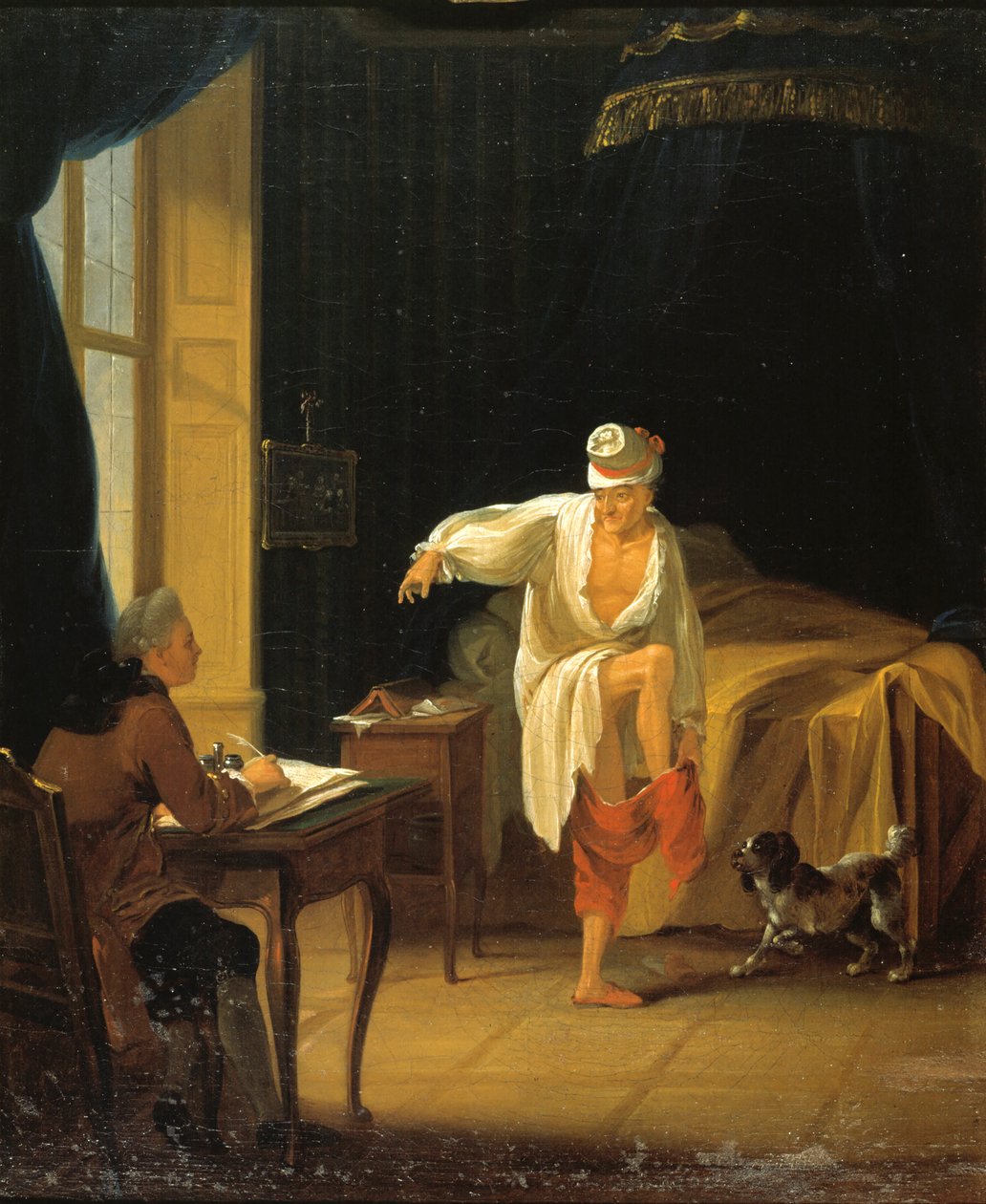 Voltaire se levant à Ferney - Jean Huber