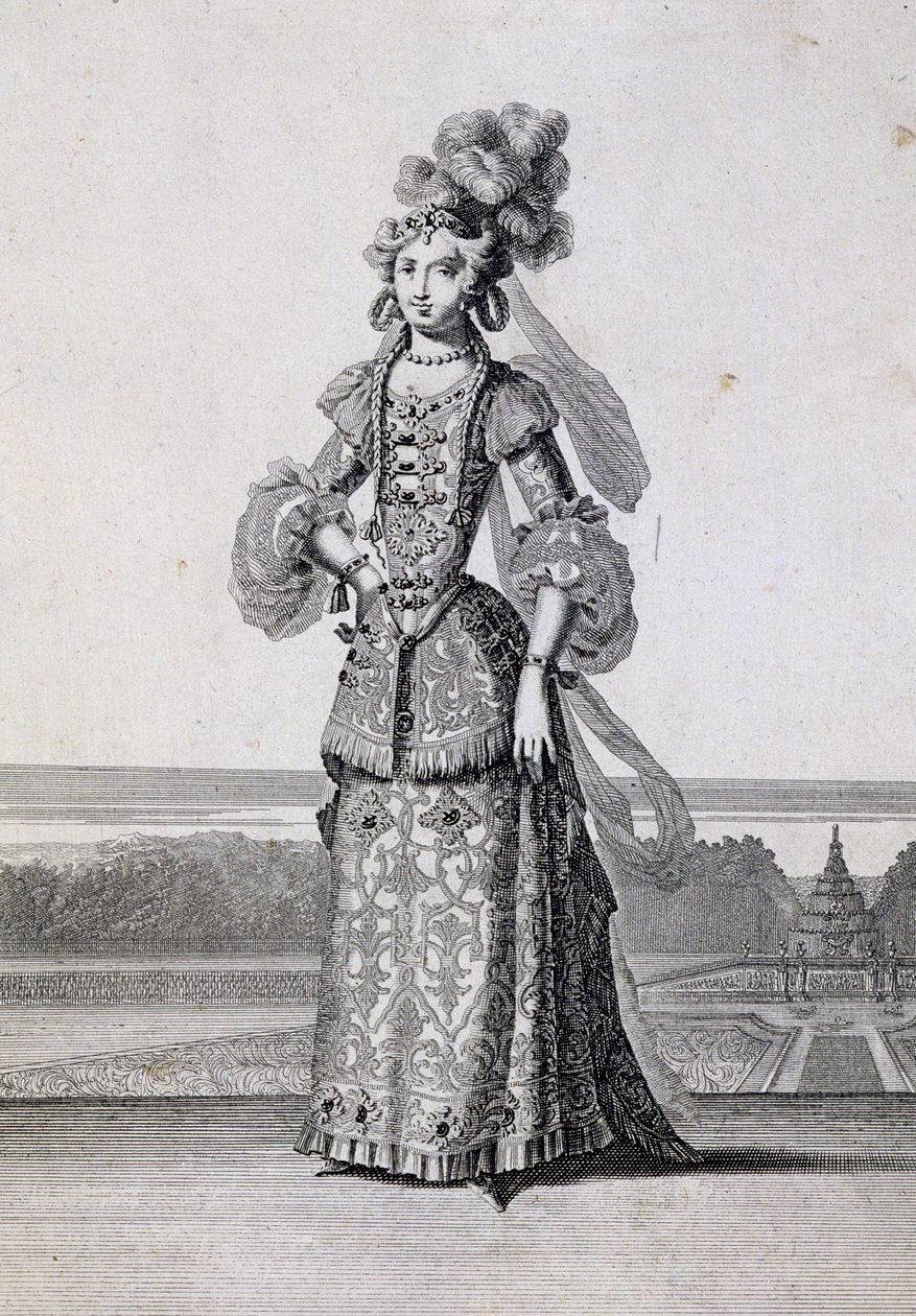 Costumes de ballet féminin, gravure de Jean Berain l