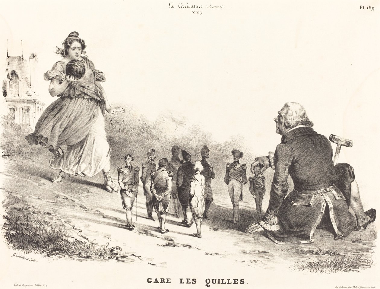 Gare les Quilles - Jean Ignace Isidore Grandville