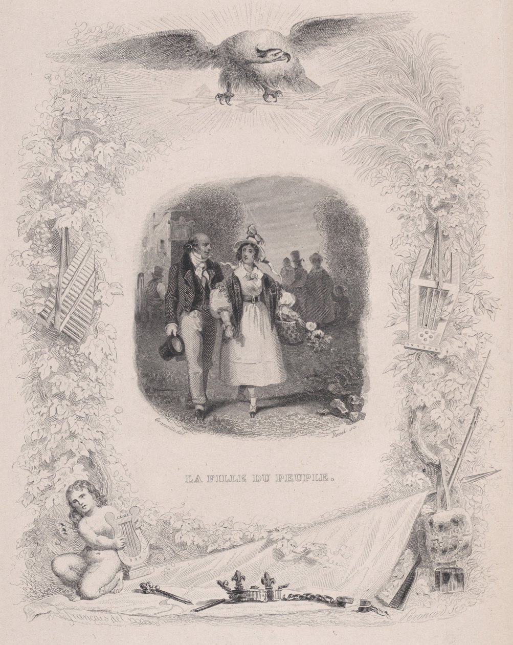Fille du peuple des Chansons de Béranger, 1829 - Jean Ignace Isidore Gérard