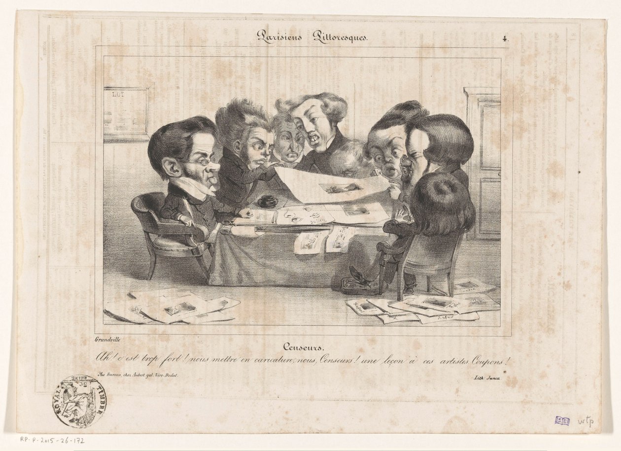 Caricature des censeurs français - Jean Ignace Isidore Gérard Grandville