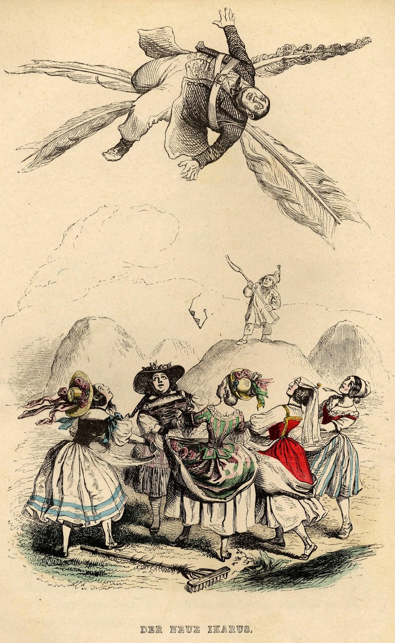 Le nouvel Icare, années 1840 - Jean Jacques Grandville