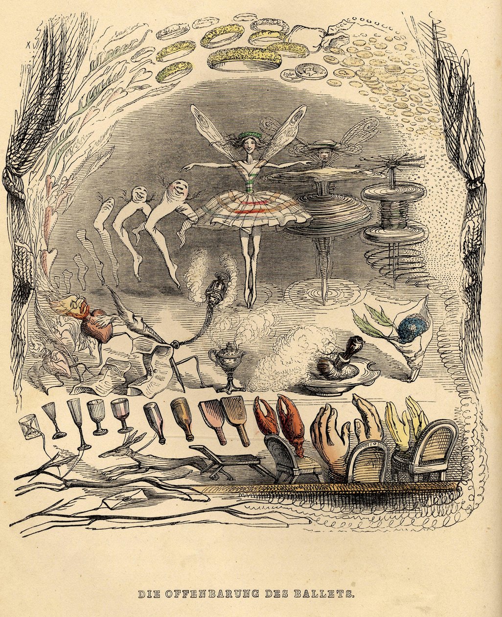 Les révélations du Ballet, années 1840 - Jean Jacques Grandville