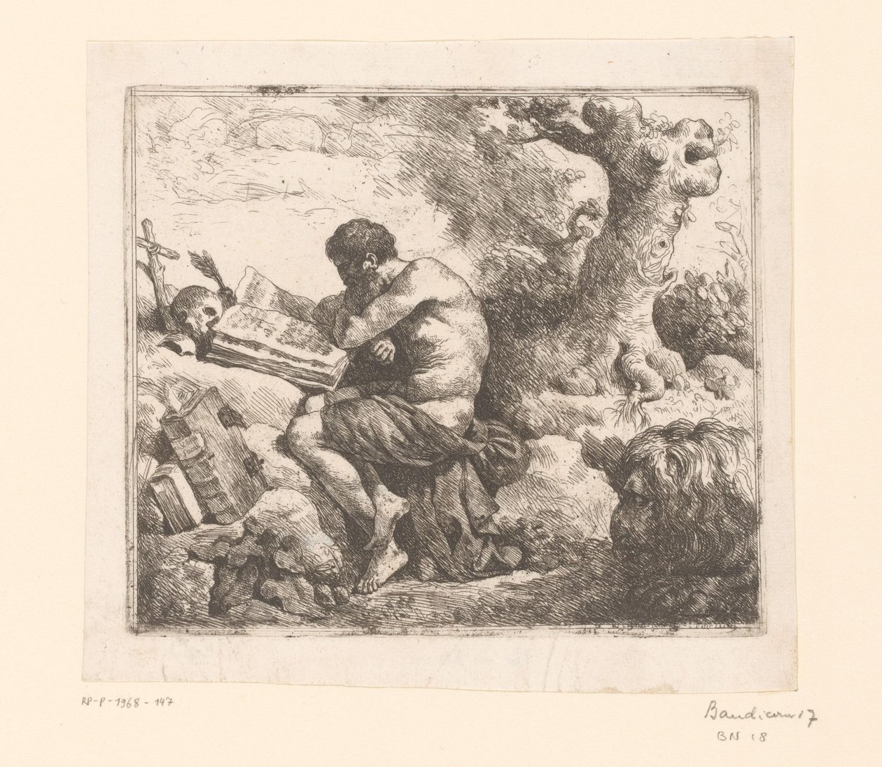 Saint Jérôme et le lion - Jean Jacques II Lagrenee