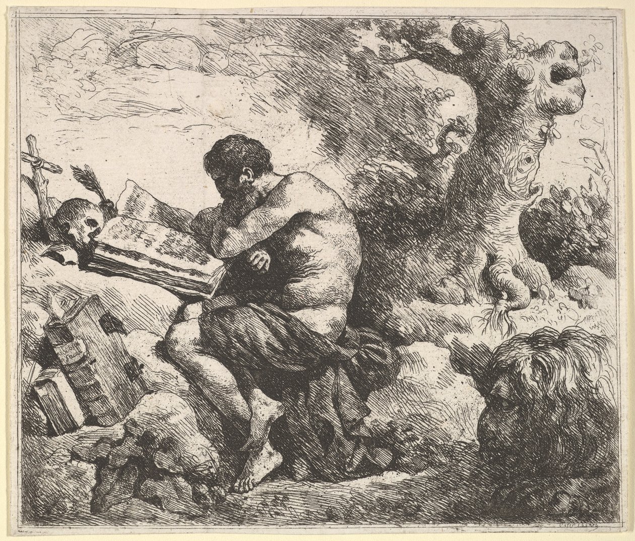 Saint Jérôme dans un paysage, 1762-63 - Jean Jacques Lagrenee