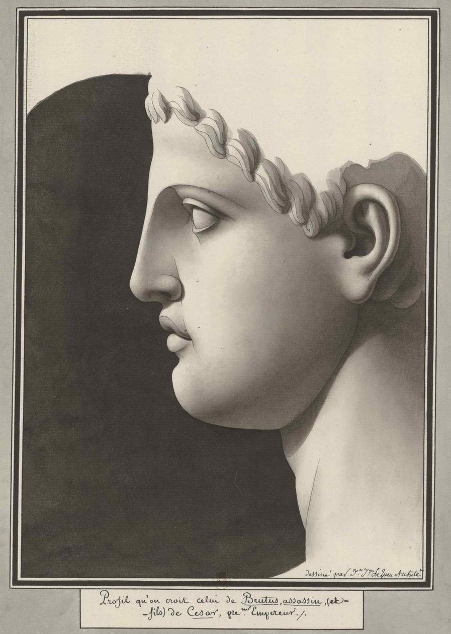 Brutus assassinant le fils de César - Jean Jacques Lequeu