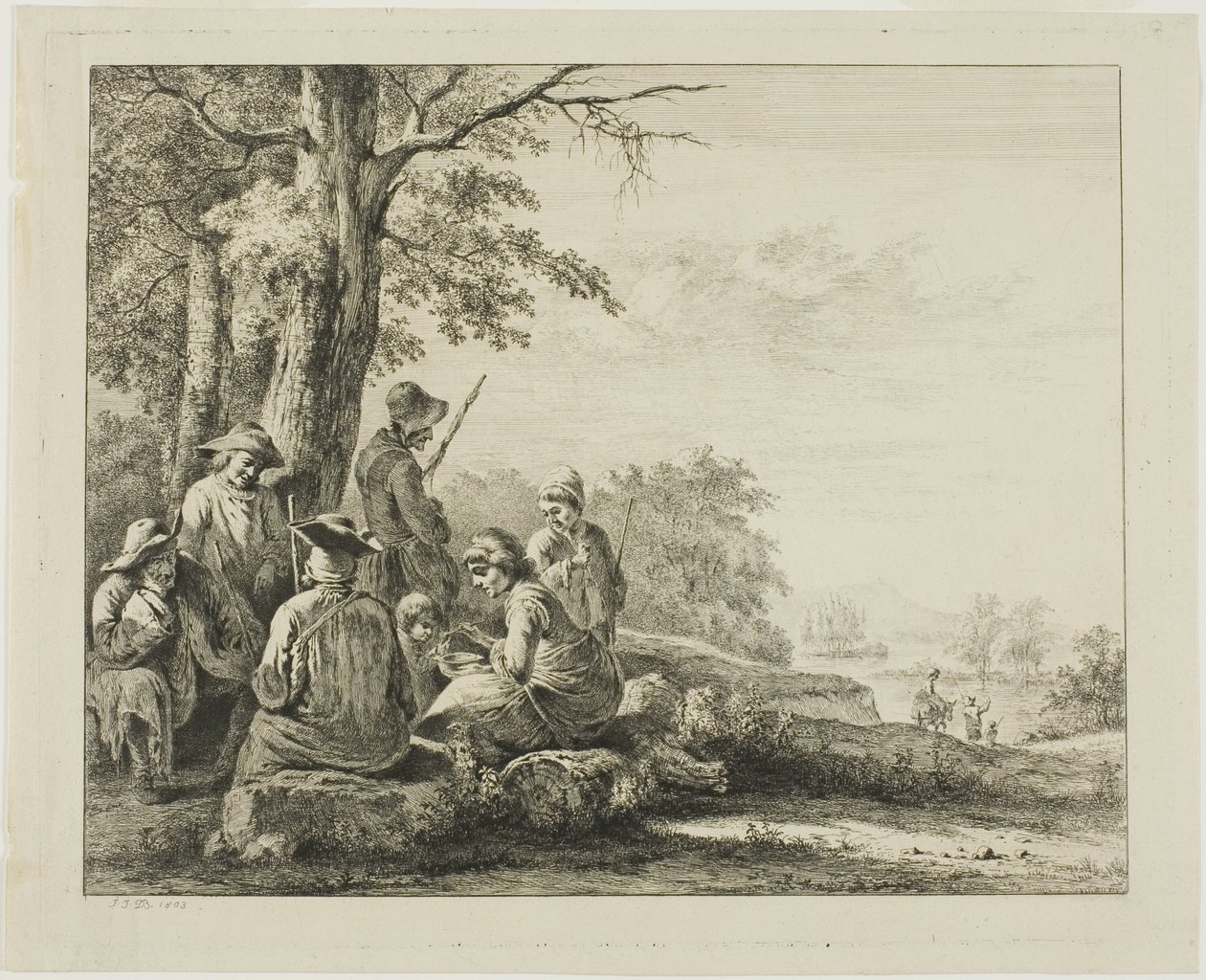 Scène familiale dans un paysage - Jean Jacques de Boissieu