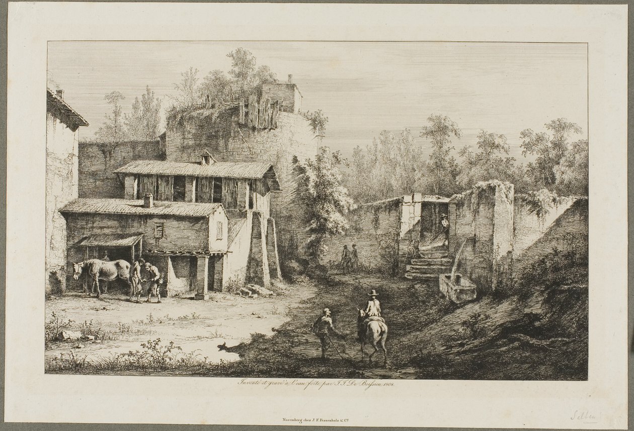 Paysage avec cavalier et forgeron - Jean Jacques de Boissieu