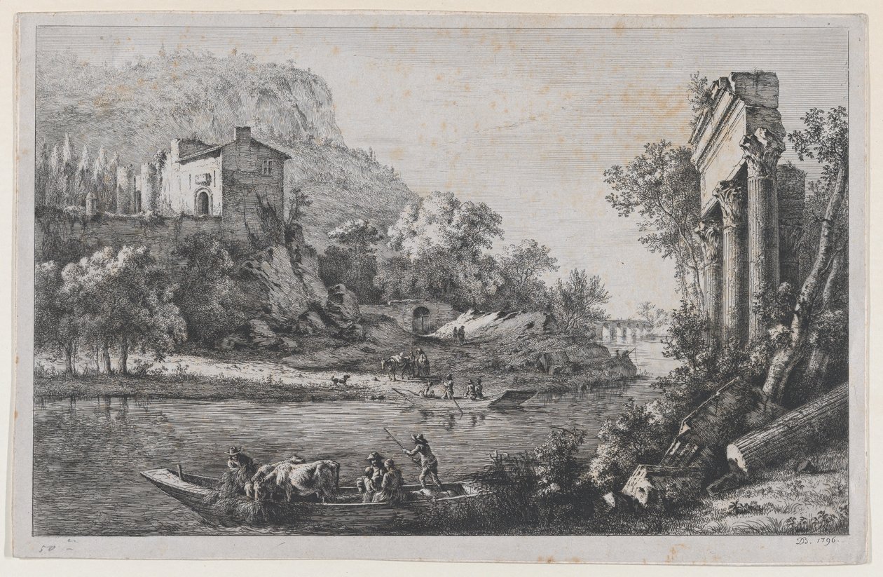 Traversée de la rivière, 1796 - Jean-Jacques de Boissieu