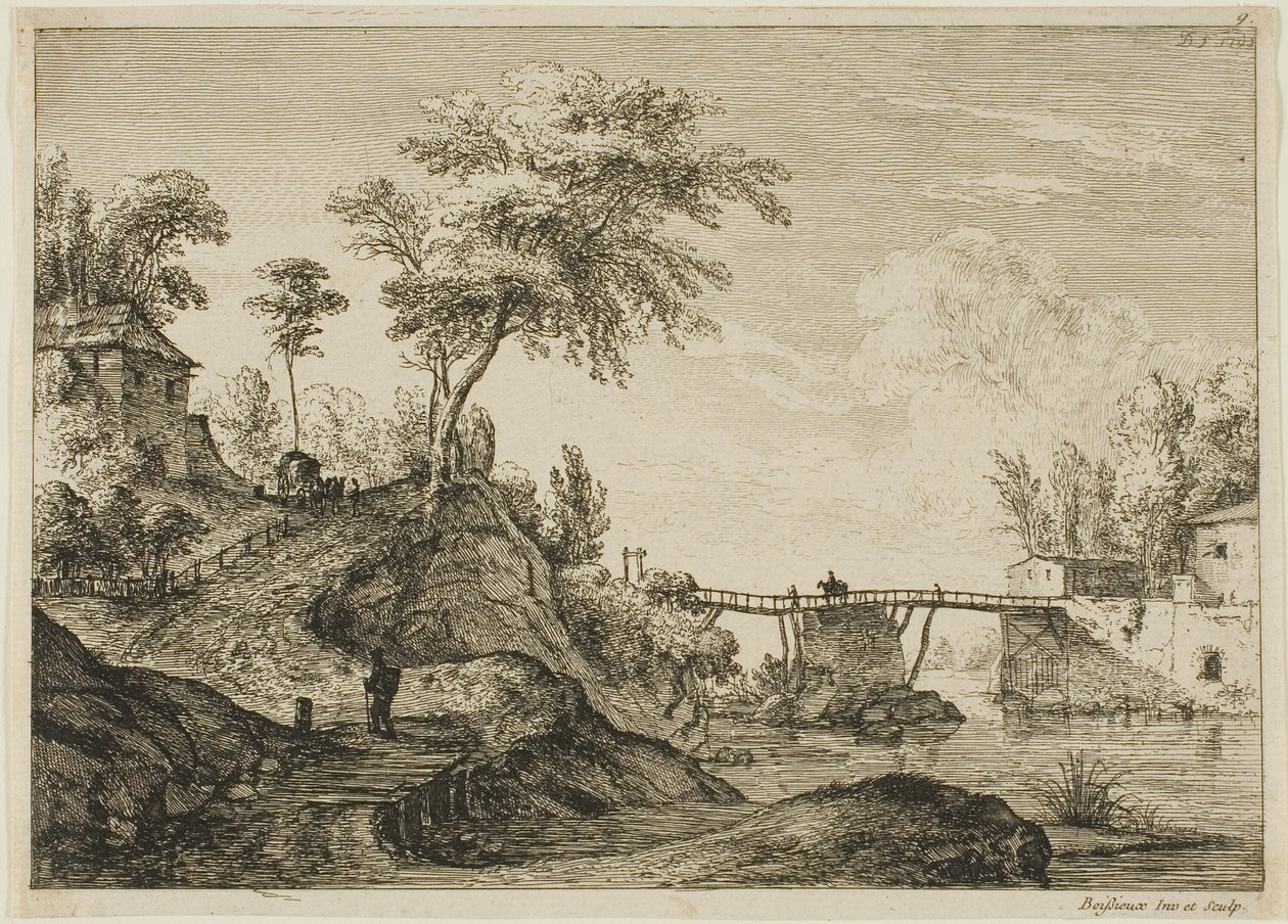 Le Pont en bois - Jean Jacques de Boissieu