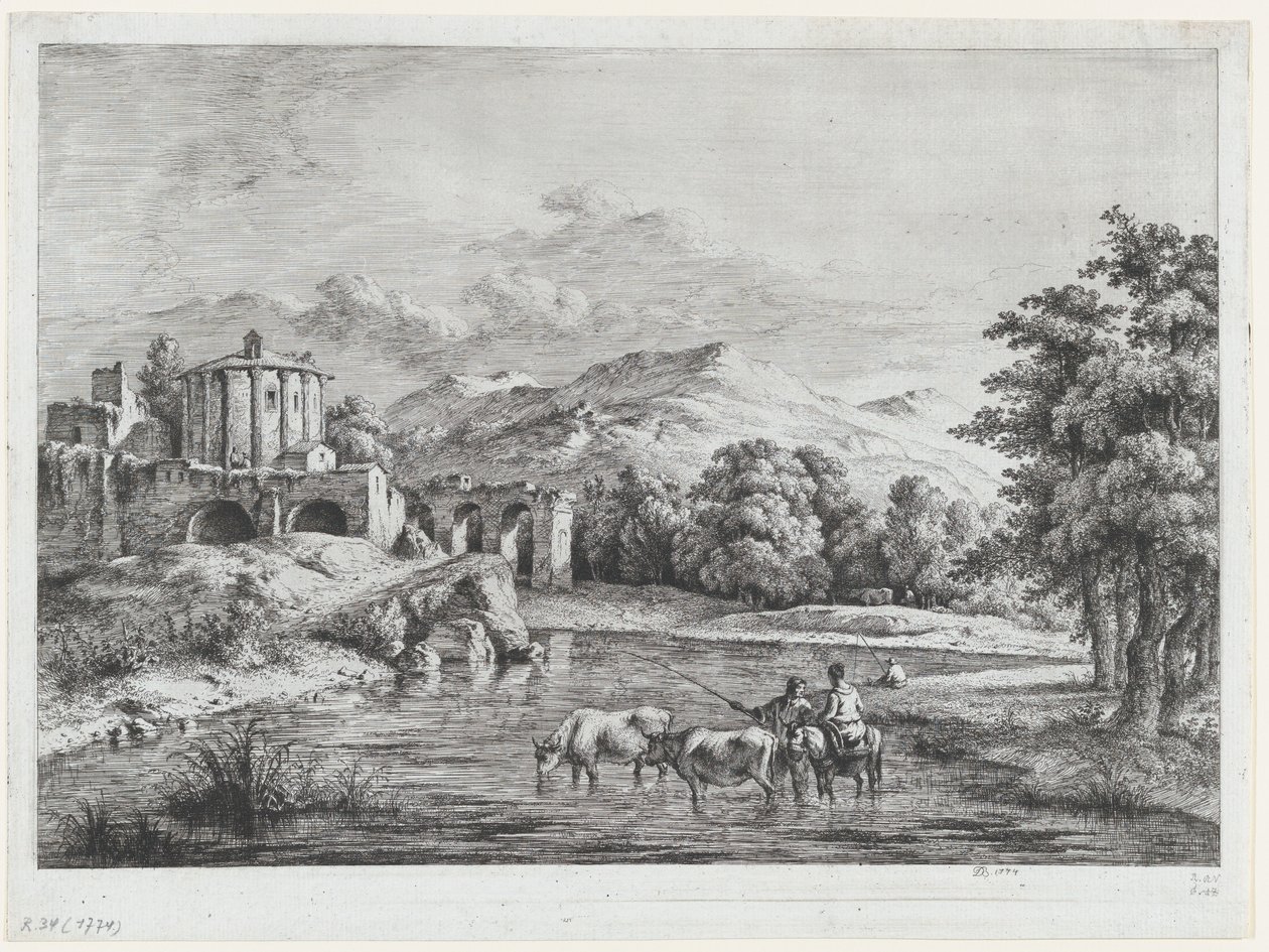 Vue du Temple de Vesta, 1774 - Jean Jacques de Boissieu