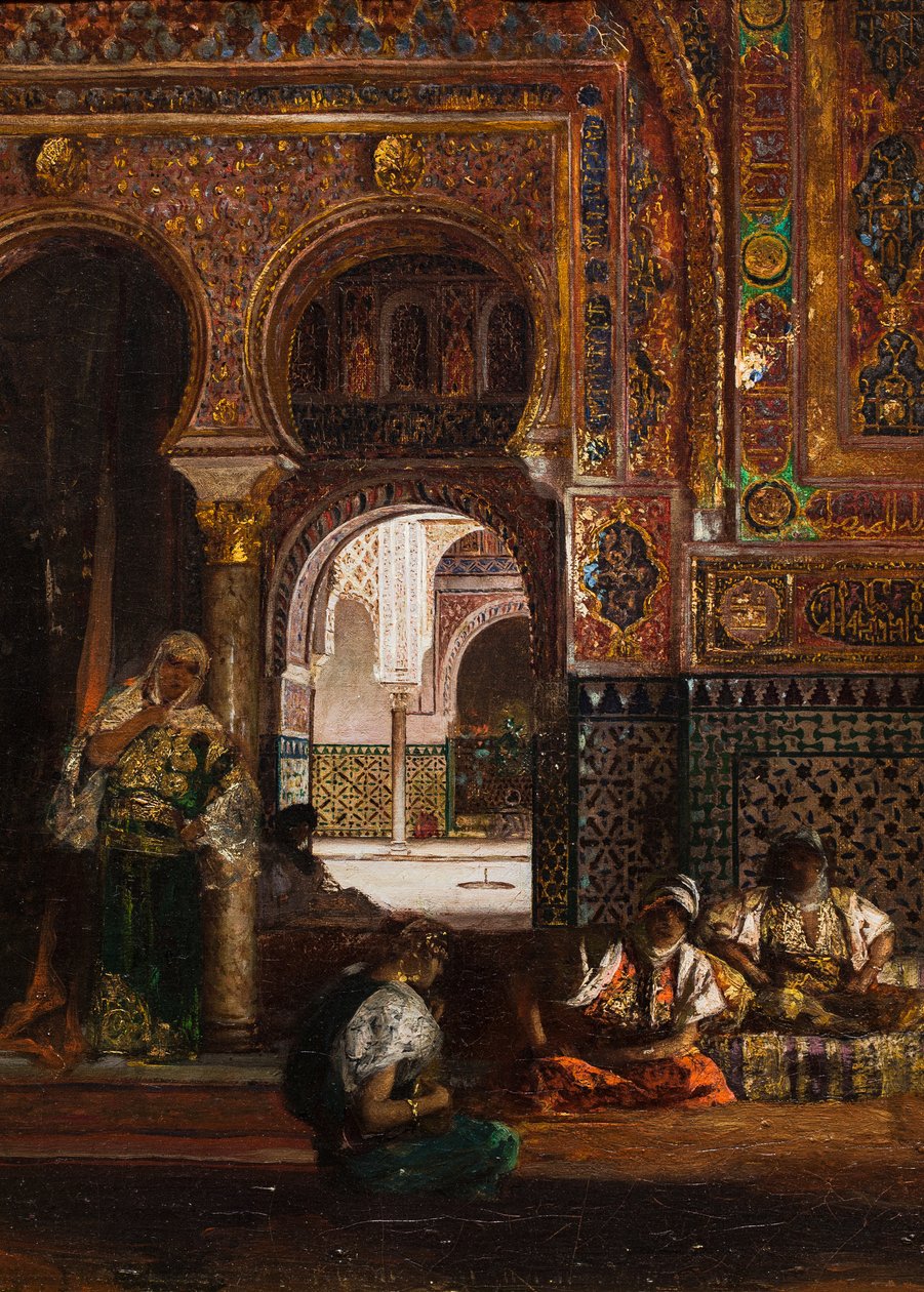 Scène de harem, cinq femmes, vers 1880 (Huile sur toile) - Jean Joseph Benjamin Constant