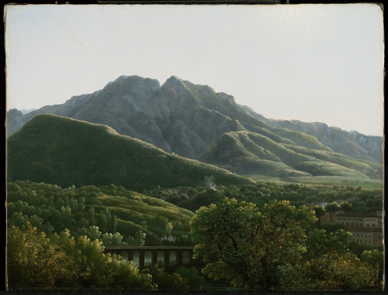 Vue du pont et de la ville de Cava, Royaume de Naples - Jean Joseph Xavier Bidauld