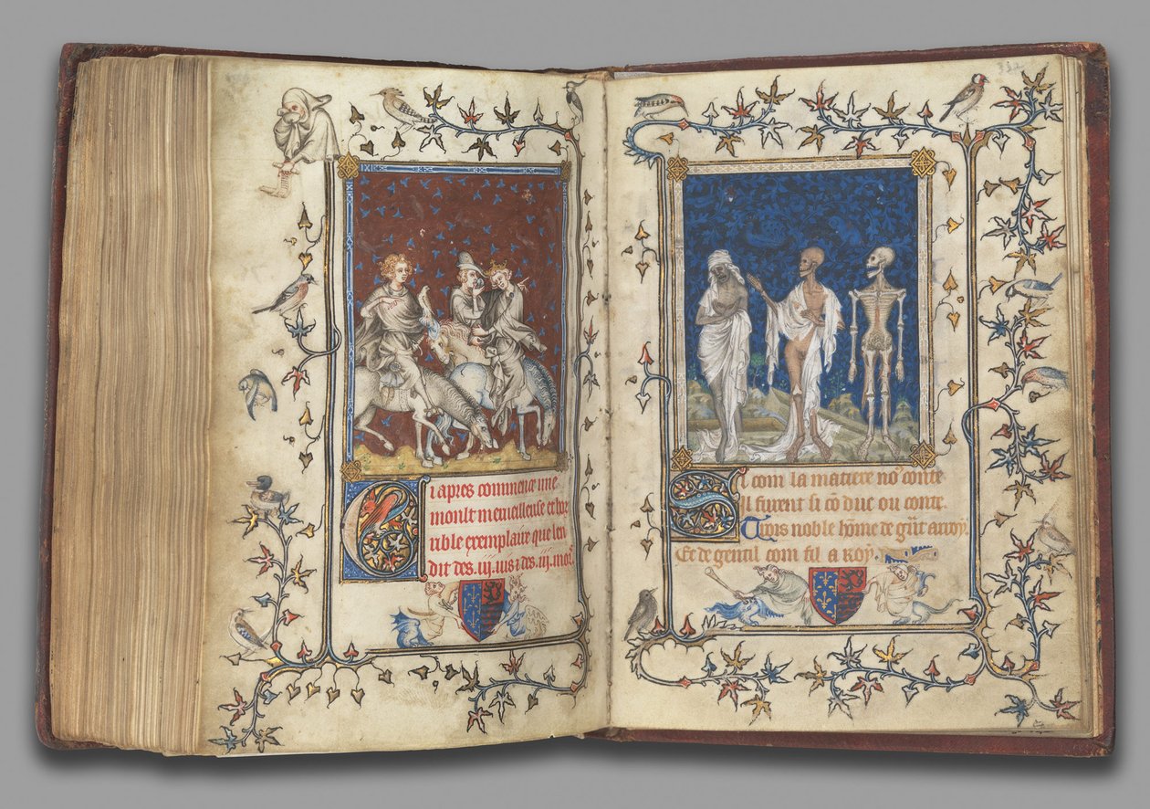f.321v-322r du Livre de prières de Bonne de Luxembourg, Duchesse de Normandie, avant 1349 - Jean Le and workshop (attr. to) Noir