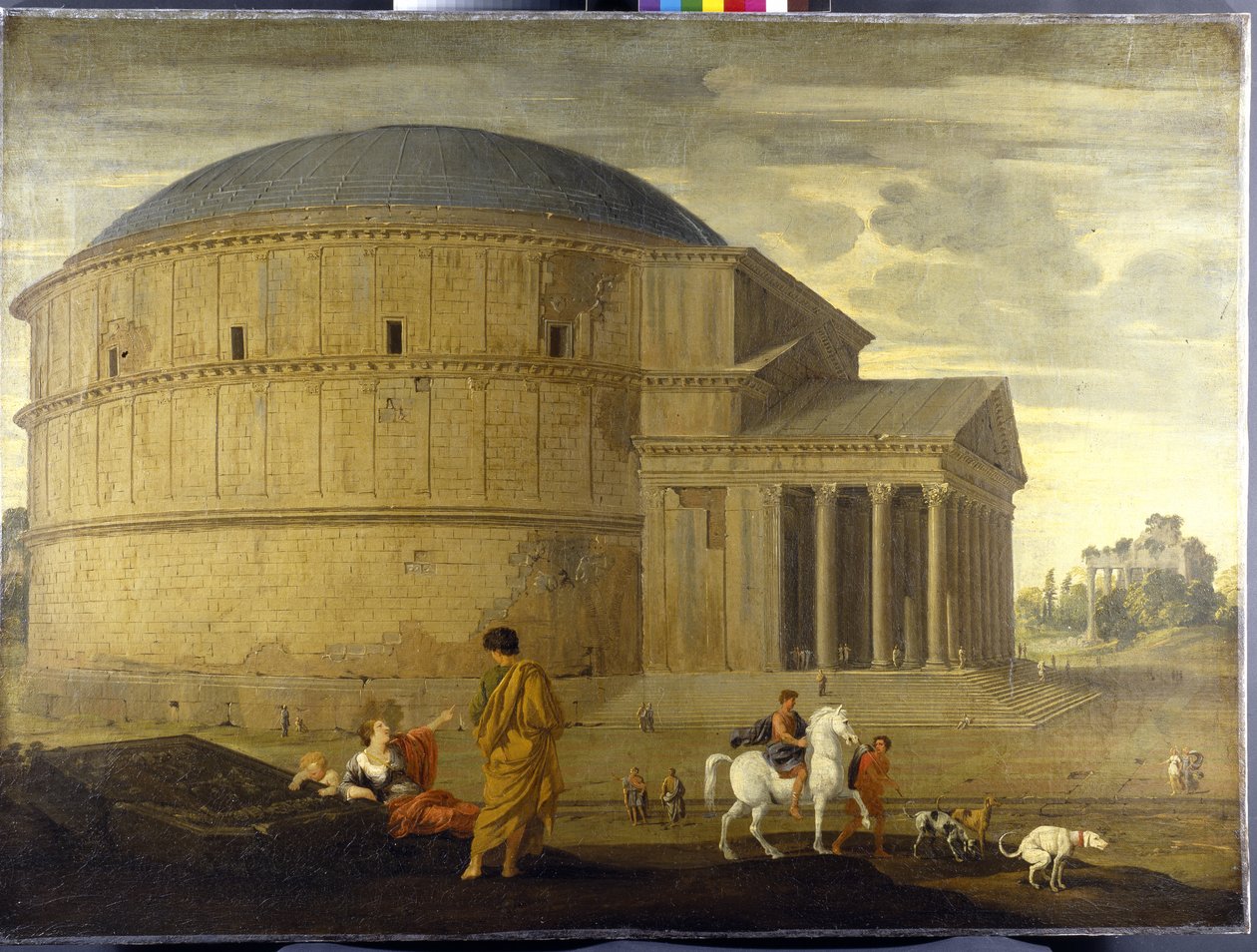 Vue capricieuse du Panthéon avec le temple de Vespasien - Jean Lemaire