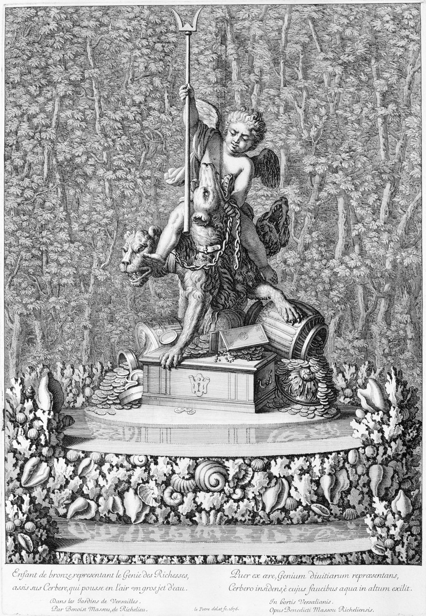 Fontaine avec le Génie de la Richesse, Versailles, 1676 - Jean Lepautre