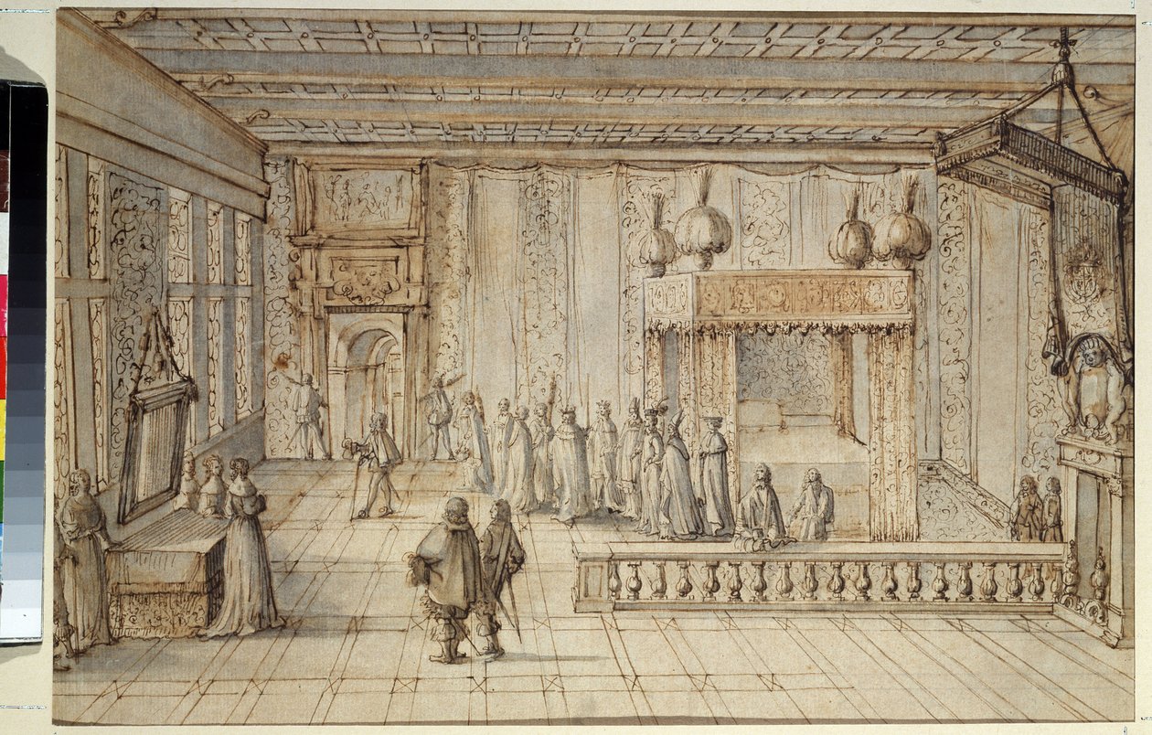 La chambre du roi Louis XIV à Versailles - Jean Lepautre