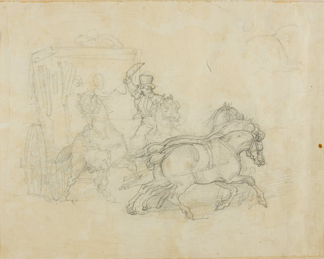 Une diligence tirée par cinq chevaux - Jean Louis André Théodore Géricault