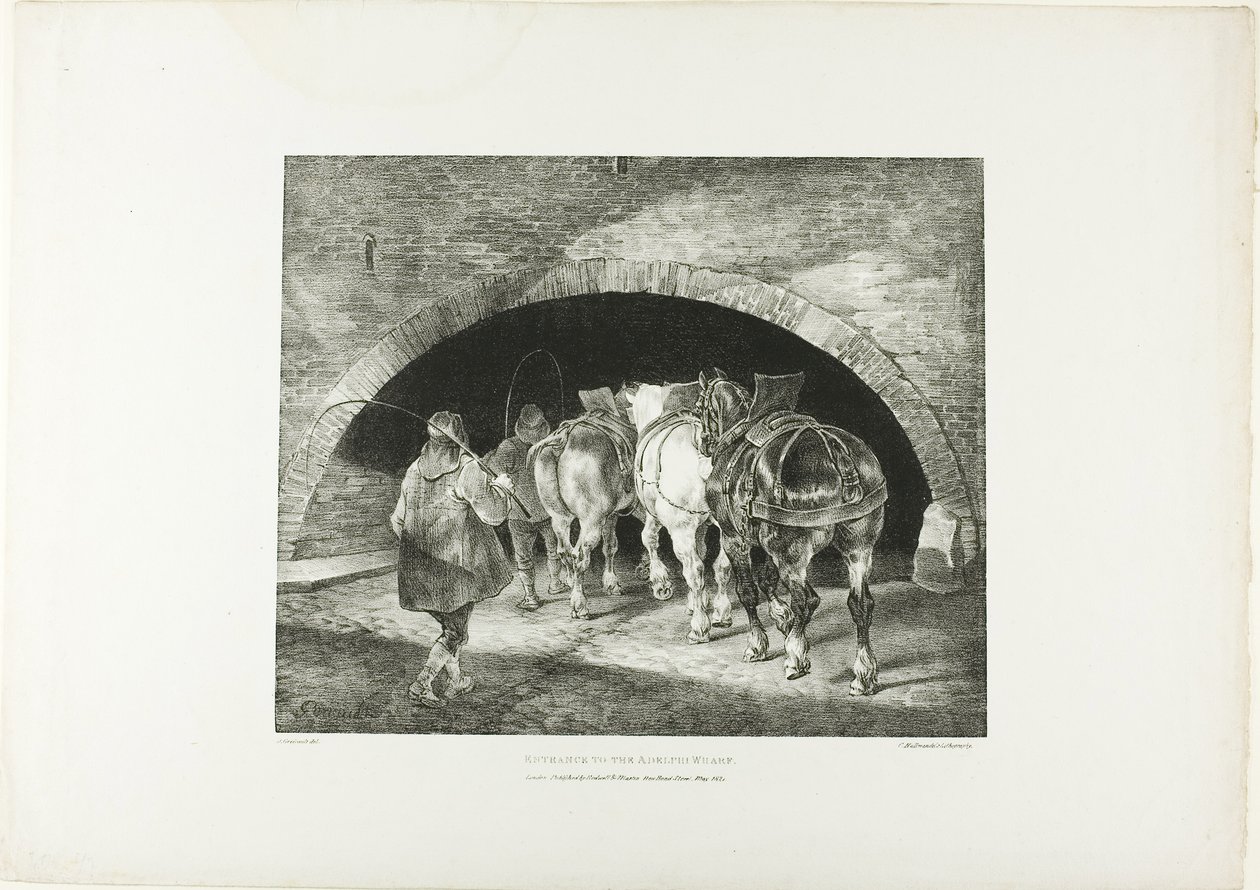 Entrée du quai Adelphi, planche 11 de Divers sujets dessinés d