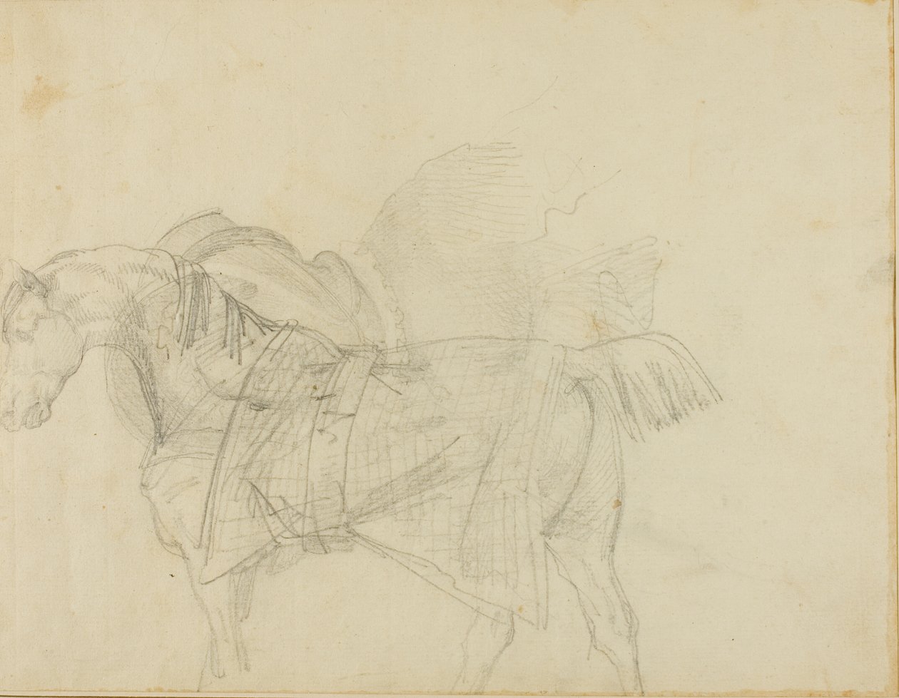 Cheval portant une couverture - Jean Louis André Théodore Géricault