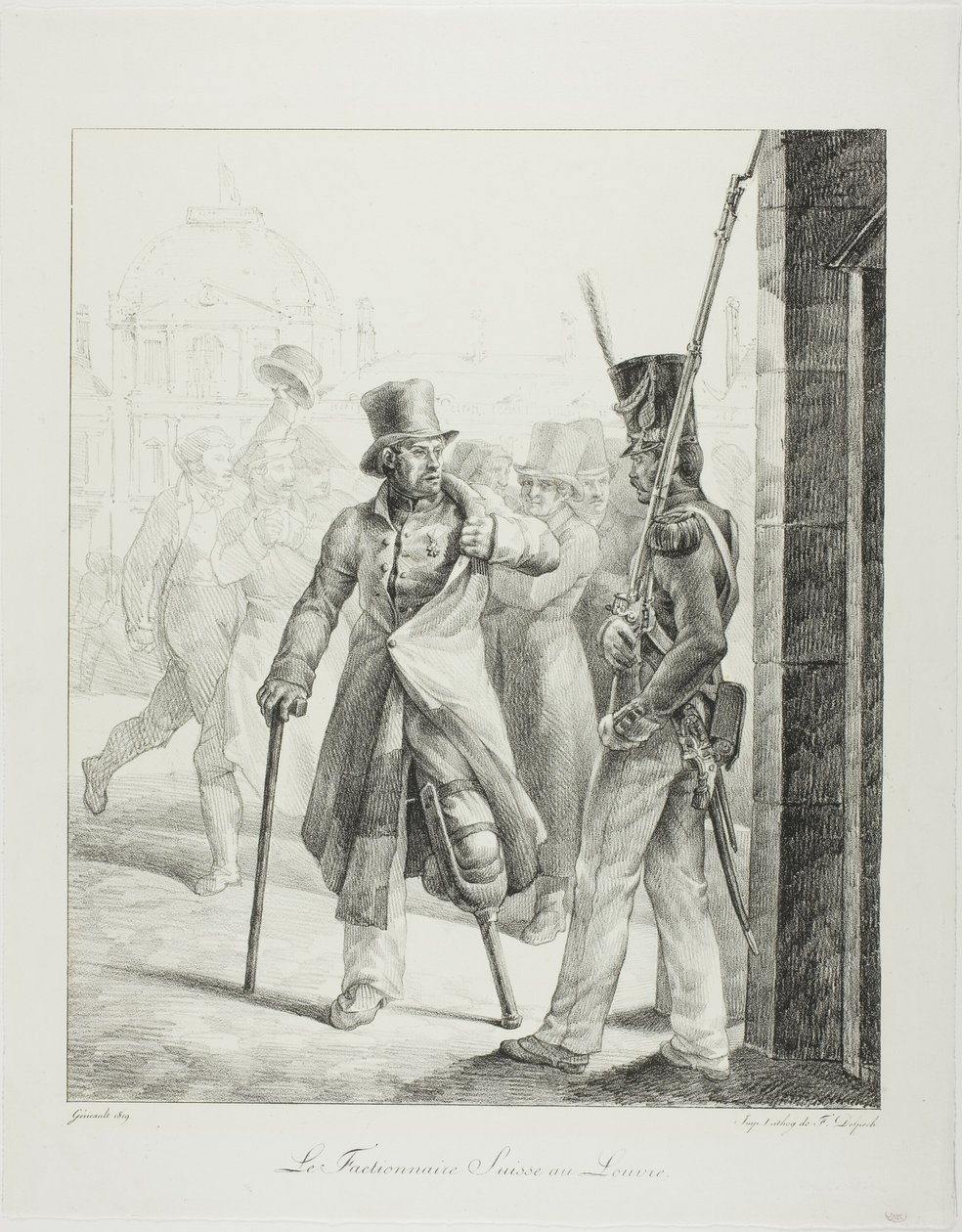 Sentinelle suisse au Louvre - Jean Louis André Théodore Géricault