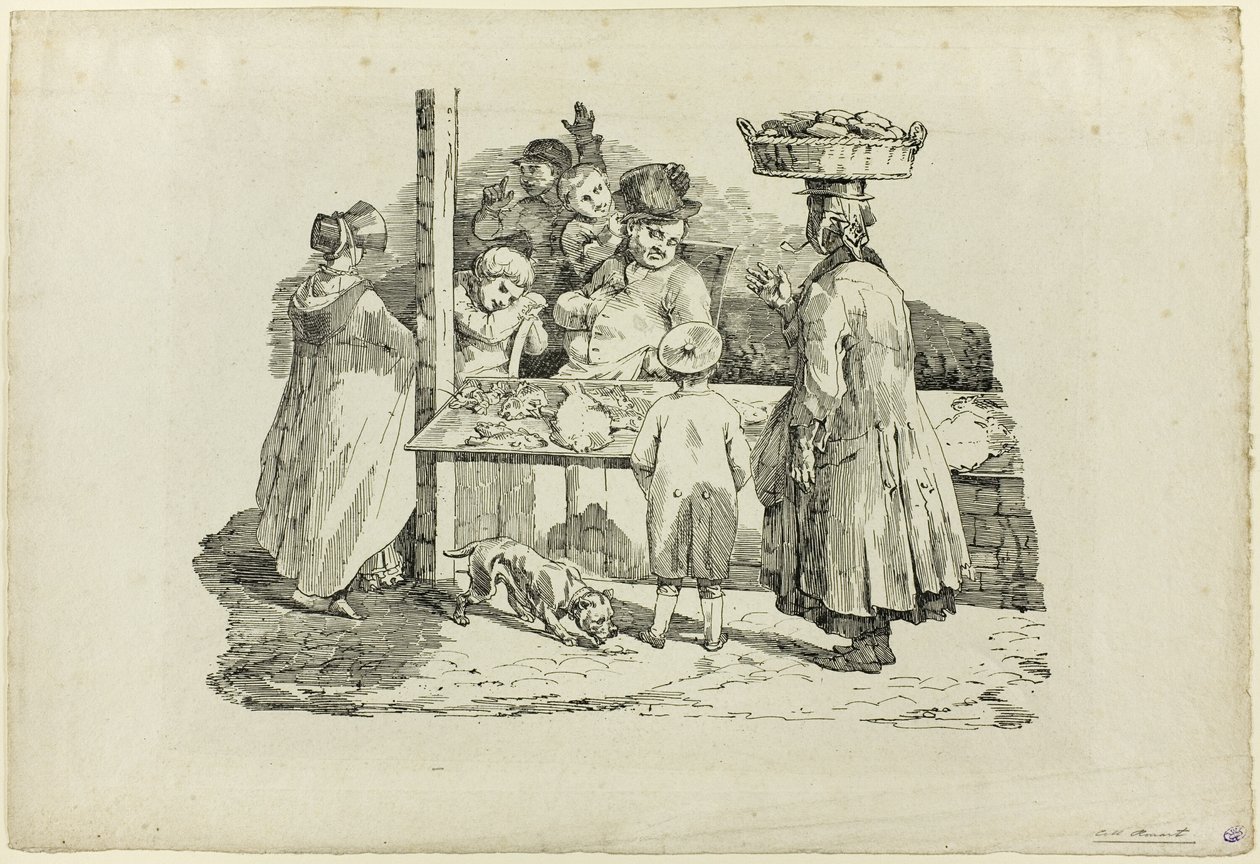 La poissonnerie endormie - Jean Louis André Théodore Géricault