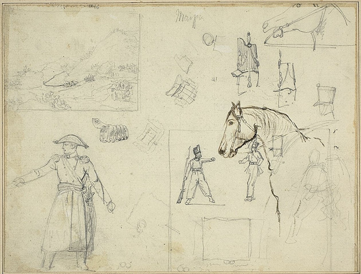 Diverses études - Jean Louis André Théodore Géricault