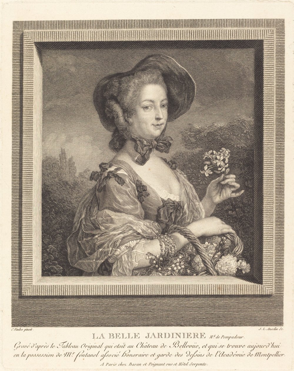 La Marquise de Pompadour en belle jardinière - Jean Louis Anselin