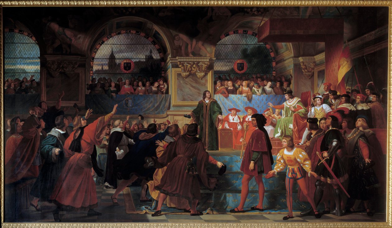 Le roi Louis XII proclamé père du peuple aux États généraux de Tours le 14 mai 1506. Ce titre lui est donné car il a réduit la taille, impôt payé par les roturiers - Jean Louis Bezard
