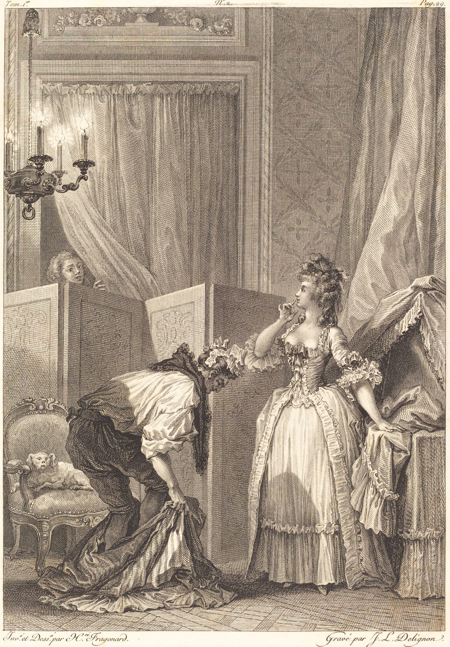 Le cocu battu et content - Jean Louis Delignon and Antoine Jean Duclos after Jean Honoré Fragonard