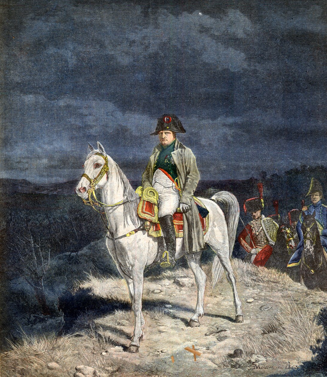 l-empereur-napol-on-ier-de-france-cheval-1814-gravure-d-apr-s